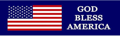 CafePress God Bless America Blue Car Magnet 10 X 3 10" x 3", Bumper Magnet in Kuwait