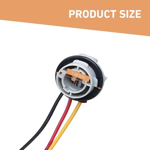 2PCS 1157 Bulb Socket, Turn Signal Brake Light Bulb Plug Adapter, Waterproof Wiring Harness Plugs Connector, LED Tail Light Base Plug Connector, Taillight Harness for Car, Truck, SUV in Saudi Arabia