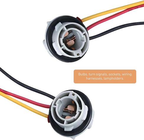 2PCS 1157 Bulb Socket, Turn Signal Brake Light Bulb Plug Adapter, Waterproof Wiring Harness Plugs Connector, LED Tail Light Base Plug Connector, Taillight Harness for Car, Truck, SUV in Saudi Arabia