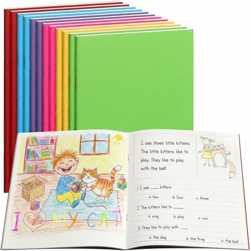 12 Pcs Blank Books for Kids to Write Stories Bulk Small Notebooks Journals Colorful Soft Cover Notebooks for Drawing Students Gifts for Easter Basket Stuffers in Kuwait