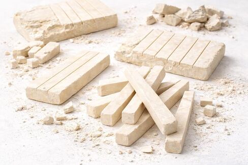 4OUR FAITH KitKat Bar Slate Chunks 800g | Natural Edible Chalk | Indian Limestone Candy Snack | Mineral-Rich Earthy Treat | Traditional Craving Satisfier in Kuwait