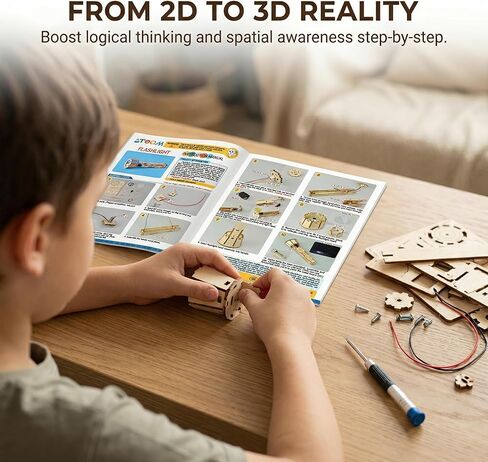 DIY Wooden Kids Flashlight STEM Toys - Educational Science Kit & Building Sets for Boys 8-12, Fun Craft Kit Birthday Gifts for 8 Year Old Boys, Cool Toys for Kids in Saudi Arabia