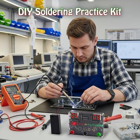 DIY 3-in-1 Game Console Soldering Practice Kit with LED Sound Effects, STEM Solder Project for Electronics Hobby, Fun Hands-On Build for School Educational Learning, Creative Present in Kuwait