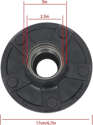 GXYWADY 5 on 5.5' Trailer Hub Kit Replacement for 3500 lbs 84 Spindle with Trailer Bearing Kit (5 Pieces/Set) Replacement for L44649 1-1/16'' and L68149 1-3/8'' in Kuwait