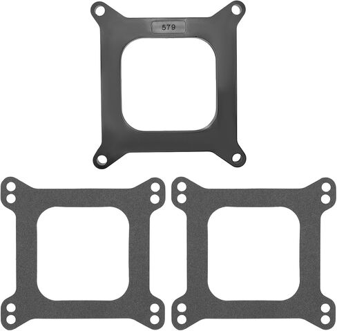 فاصل مكربن ​​فينولي مفتوح المركز 1/2 بوصة مناسب لـ Holley AFB Edelbrock SBC BBC 4BBL BB SB لـ Chevy Ford 350 مع مجموعة مسامير حشية in Kuwait