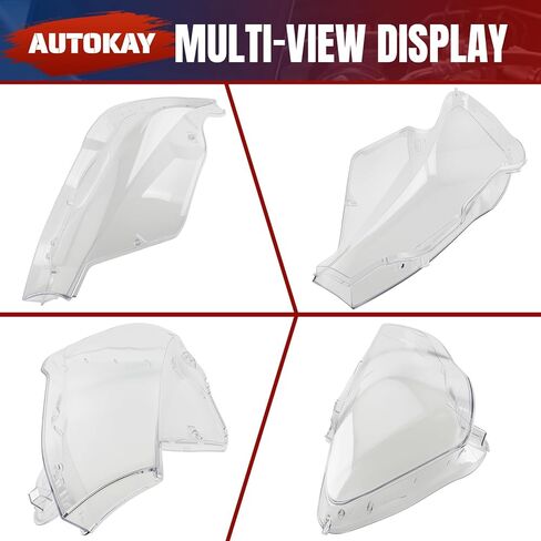 AUTOKAY 1 زوج الجبهة العلوي عاكس الضوء واضح غطاء للعدسات قذيفة يناسب لسيارات BMW X3 X4 F25 F26 2014 2015 2016 2017 in Kuwait