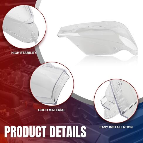 AUTOKAY 1 زوج الجبهة العلوي عاكس الضوء واضح غطاء للعدسات قذيفة يناسب لسيارات BMW X3 X4 F25 F26 2014 2015 2016 2017 in Kuwait