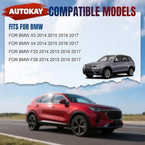 AUTOKAY 1 زوج الجبهة العلوي عاكس الضوء واضح غطاء للعدسات قذيفة يناسب لسيارات BMW X3 X4 F25 F26 2014 2015 2016 2017 in Kuwait