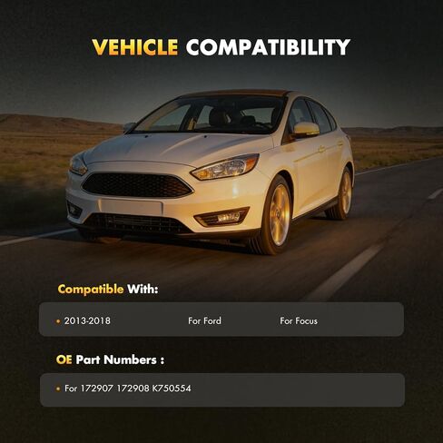 مجموعة تبختر OCPTY لمجموعة تعليق Ford Focus 2013-2018 مجموعة زنبركية لسيارة تيتانيوم سيدان مع 2 وصلات طرفية لقضيب التثبيت تناسب استبدال K750554 172908-4pcs in Kuwait