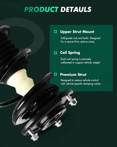 SCITOO مجموعة زنبركية أمامية 2009 2010 2011 2012 2013 لسيارة Toyota Corolla 2011 2012 2013 لسيارة Toyota Matrix Quick Struts Shock مع 472598 472597 482597 - مجموعة من 2 FWD in Kuwait
