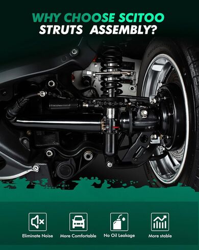 SCITOO مجموعة زنبركية أمامية 2009 2010 2011 2012 2013 لسيارة Toyota Corolla 2011 2012 2013 لسيارة Toyota Matrix Quick Struts Shock مع 472598 472597 482597 - مجموعة من 2 FWD in Kuwait