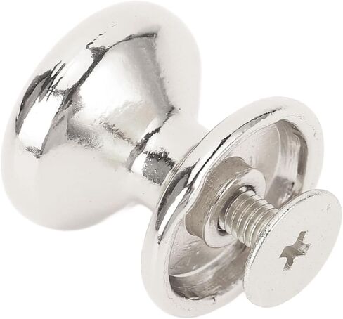 Round Head Button Stud, 20 Sets 15mm Zinc Alloy Leather Rivets with 6mm Crossed Iron Screws, Ball Head Stud Rivets Screw Back for DIY Leather Craft, Versatile Use (Silver) in Kuwait