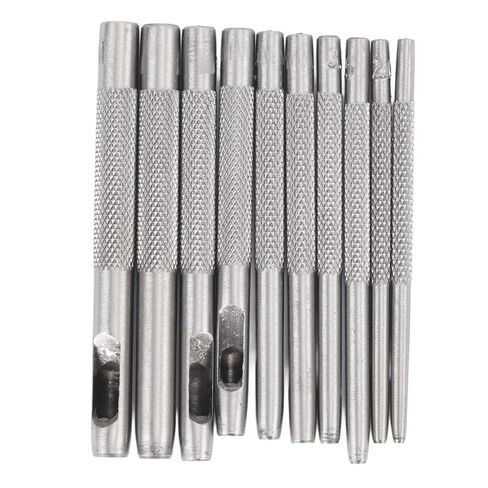 Generic Steel Hollow Leather Punch Set, Heat Treated Carbon Steel with Chrome Plating for Rust Prevention, Accurate Grinding Groove and Cutting Edge, with Storage Bag, for Leather in Kuwait