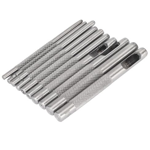 Generic Steel Hollow Leather Punch Set, Heat Treated Carbon Steel with Chrome Plating for Rust Prevention, Accurate Grinding Groove and Cutting Edge, with Storage Bag, for Leather in Kuwait