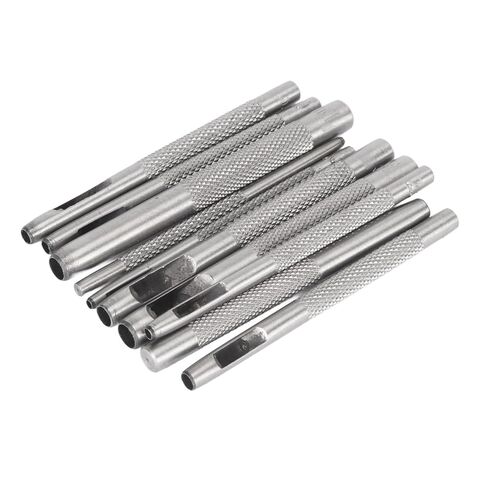 Generic Steel Hollow Leather Punch Set, Heat Treated Carbon Steel with Chrome Plating for Rust Prevention, Accurate Grinding Groove and Cutting Edge, with Storage Bag, for Leather in Kuwait