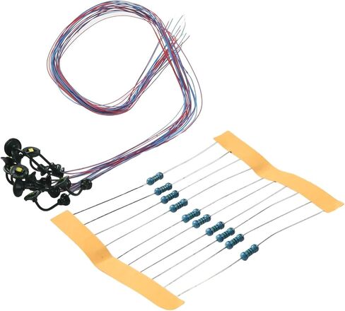 HO Scale 1:87 Hanging Lamps 10Pcs - Steel Column Warm Glow LEDs - 9-18V Resistors Included Railway Building Scenes，Railway Building Model Layouts in Kuwait