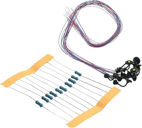 HO Scale 1:87 Hanging Lamps 10Pcs - Steel Column Warm Glow LEDs - 9-18V Resistors Included Railway Building Scenes，Railway Building Model Layouts in Kuwait