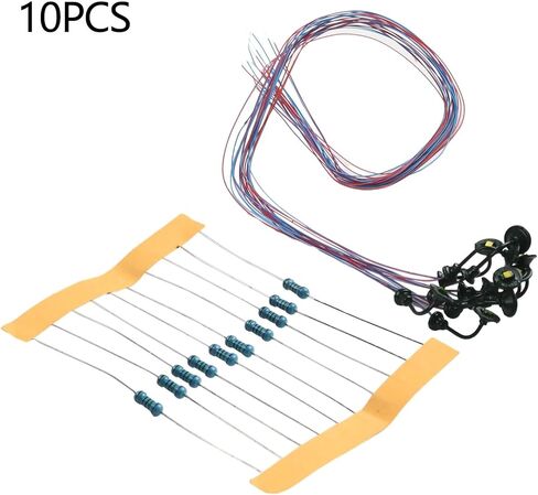 HO Scale 1:87 Hanging Lamps 10Pcs - Steel Column Warm Glow LEDs - 9-18V Resistors Included Railway Building Scenes，Railway Building Model Layouts in Kuwait