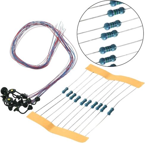 HO Scale 1:87 Hanging Lamps 10Pcs - Steel Column Warm Glow LEDs - 9-18V Resistors Included Railway Building Scenes，Railway Building Model Layouts in Kuwait