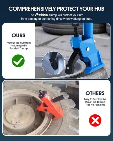 Effort-Saving Manual Tire Bead Breaker, 38"-42" Tires Changer Tool with Rubber Pad, Easy-Operated Tire Repair Tool for Car Truck Tractor Mower ATV RV Blue in Saudi Arabia
