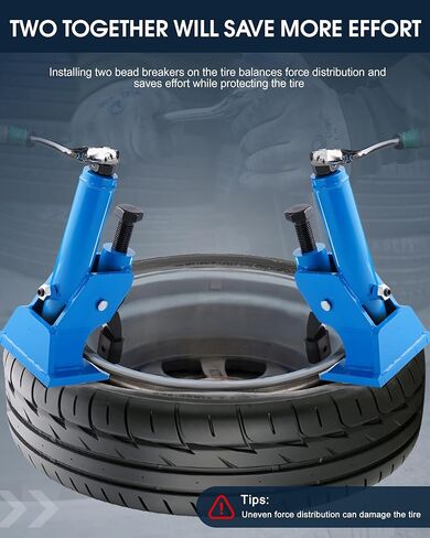 Effort-Saving Manual Tire Bead Breaker, 38"-42" Tires Changer Tool with Rubber Pad, Easy-Operated Tire Repair Tool for Car Truck Tractor Mower ATV RV Blue in Saudi Arabia