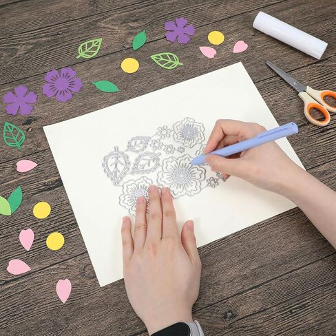 3D Rose Flower Die Cuts for Card Making, Metal Floral Leaves Cutting Dies, Cut Stencils for Scrapbooking Album Embossing in Kuwait