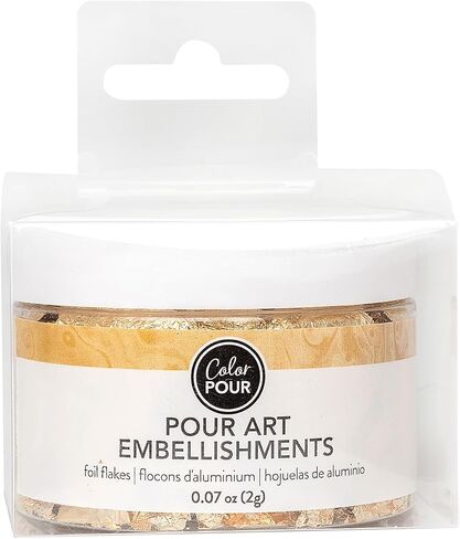 American Crafts Color Pour Gold Flakes-0.5oz in Kuwait