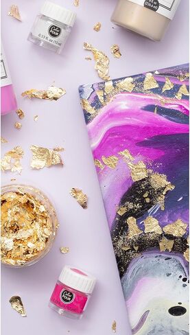 American Crafts Color Pour Gold Flakes-0.5oz in Kuwait