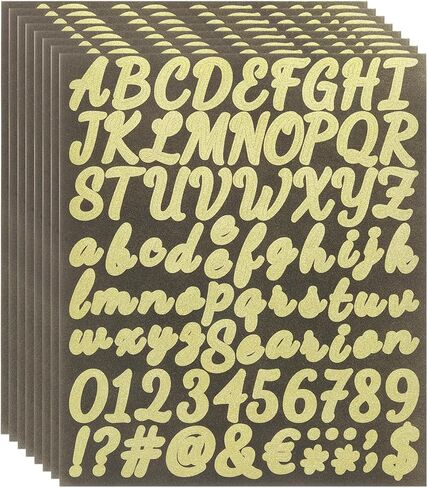 uxcell 608Pcs 8Sheets Glitter Letter Stickers, Self-Adhesive Alphabet Sticker Letter Number Decal Kit Symbols Alphabet Decals for Crafts Scrapbooking Classroom Decor, Pink in Kuwait