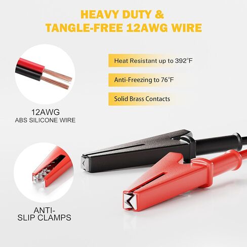 Jumper Cables with Adapter for Mil.Waukee M18 18V Battery, Car Jumper Starter with Fuse & On/Off Switch, 12AWG Wire, Automotive Booster Cables for Car, SUV, Pickup&Van in Saudi Arabia