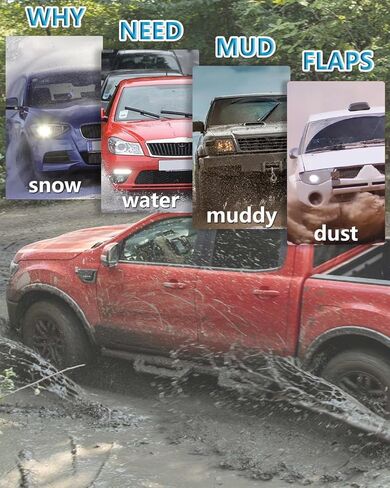 Mud Flaps for 2019-2026 Chevy Silverado 1500 Without Fender Flares (Not fit ZR2/ Custom Trail Boss) Front and Rear All Weather Mudflaps Splash Guards for Trucks in Kuwait