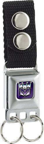 Transformers Keychain, Seatbelt Buckle Keychain, Transformers Decepticons Logo Full Color Purple in Kuwait
