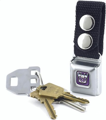 Transformers Keychain, Seatbelt Buckle Keychain, Transformers Decepticons Logo Full Color Purple in Kuwait