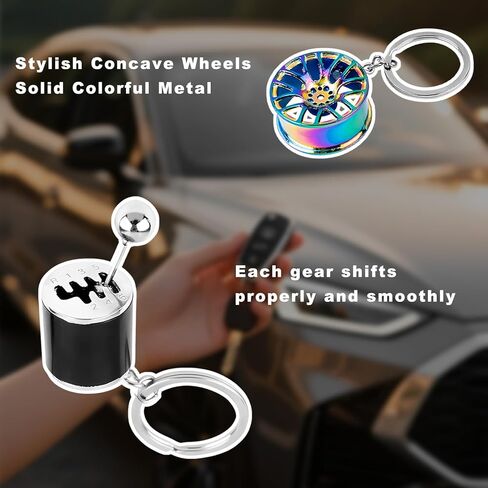 5 PCS Car Parts Model Keychains, Creative Miniature Turbo Keyring Kit, Stylish Auto Parts Keychains for Men Women in Saudi Arabia