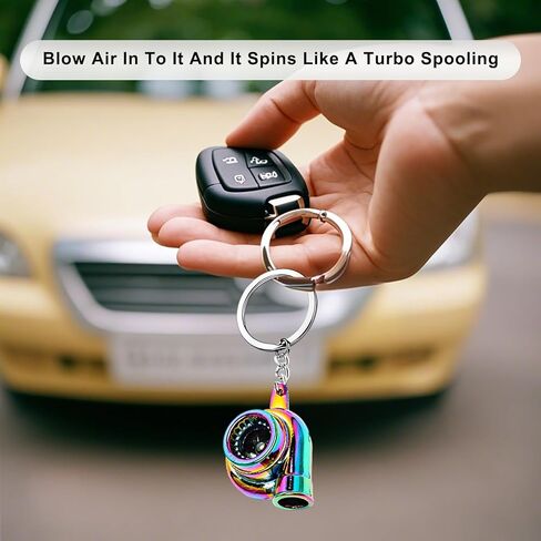5 PCS Car Parts Model Keychains, Creative Miniature Turbo Keyring Kit, Stylish Auto Parts Keychains for Men Women in Saudi Arabia