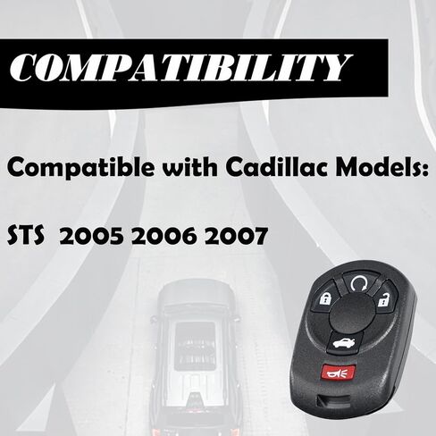 MechanMagic Key Fob Replacement Fits for Cadillac STS 2005 2006 2007 Keyless Entry Remote Control M3N-65981403 15212383 15212382 10385034 315 MHz in Kuwait