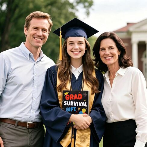 Sereliy College Survival Gift Card Book for Graduation 2026, Graduation Gift Card Holder Book for Cash or Cards, Creative Grad Gifts Card Booklet for High School or College Student in Kuwait