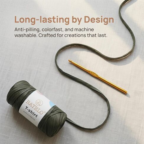 2 Pack Leather T-Shirt Yarn for Beginner Crochet Bags/Basket/Coaster, 400g/144yds High Elastic Thick Polyester Fabric (7# Dark Green) in Saudi Arabia
