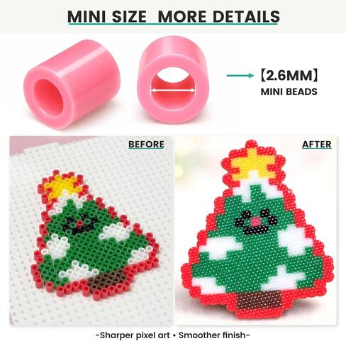 Fuse Beads Kit-120 Colors 62000 2.6mm-Easy DIY, Built-in Iron | DIY Crafts Supplies for Women, Great Supplies for Fuse Beads Artist, Art Decorations for Room, Ideal Gift,Pixel Art，All-in-One (A Set) in Kuwait