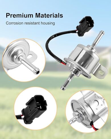 Electric Fuel Pump Replace EG371-52020 EG371-52023 E873-1544K Fit for Kubota Tractor G2000 G2000-S G2460G Mower ZG222 ZG227 ZG327P, 24V in Kuwait