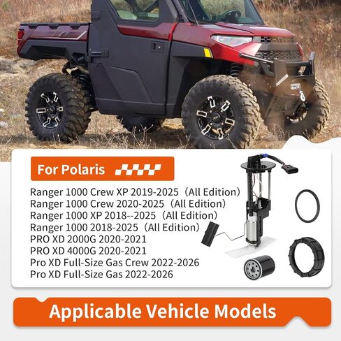 Fuel Pump Assembly W/Oil Filter For Polaris Ranger 1000 XP PRO XD 2000G 4000G Full-Size Gas 2018-2026 47-1033 2208123 2211908 in Kuwait