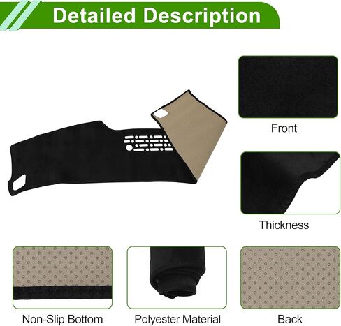Dash Cover for Kia K4 2025 Dashboard Cover Car Interior Anti-Slip/Anti Dust Flannel Black 1 Pc in Kuwait