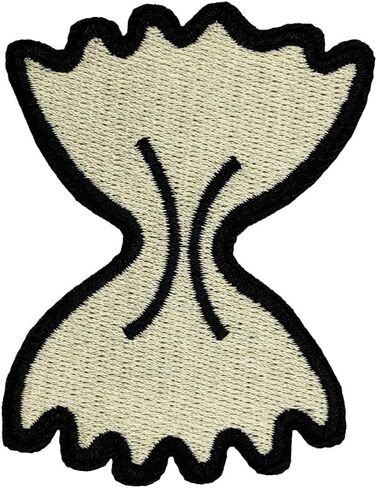 3'' Bow Pasta Farfalle Italian Cooking Embroidered Iron On Patches Pack of 2 in Kuwait