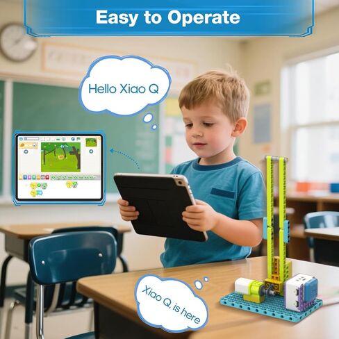 ICQbot 10 in 1 Coding Robot Kit,270+ Piece ScratchJr Learning Educational APP Remote Voice Programming Building Toys for Age 5+ Kids in Kuwait