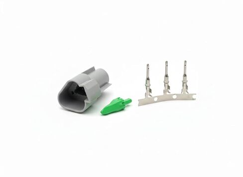DT04-3P 3 Pin Connector Kit, Waterproof Automotive Electrical Plug, DT Series Male Connector with 3 Solid Contacts & W3P Wedge Lock, 14-20 AWG in Kuwait