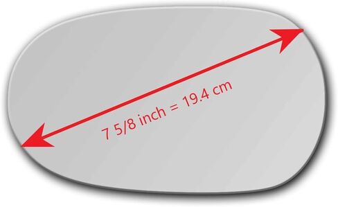 New Replacement Flat Mirror Glass with Full Size Adhesive for 2003-2008 Jaguar X-Type S-Type 2004-2007 XJR XJ8 Vanden Plas Super V8 Driver Side View Left LH in Kuwait