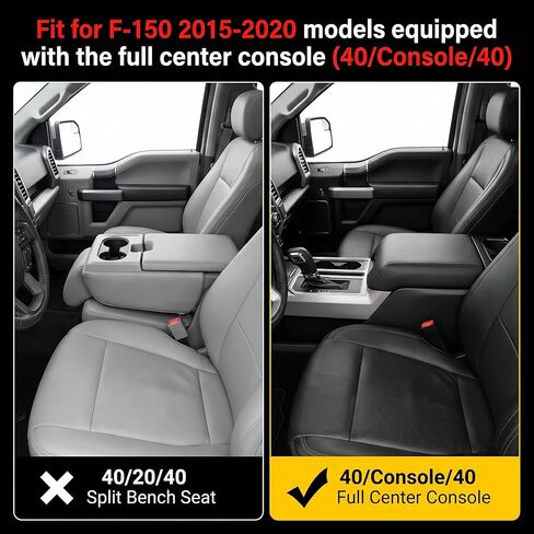 غطاء مسند ذراع وحدة التحكم المركزية متوافق مع Ford F150 F-150 2015 2016 2017 2018 2019 2020 استبدال GL3Z-1506024-AB، FL3Z-1506024-AA غطاء غطاء وحدة التحكم المركزية in Kuwait