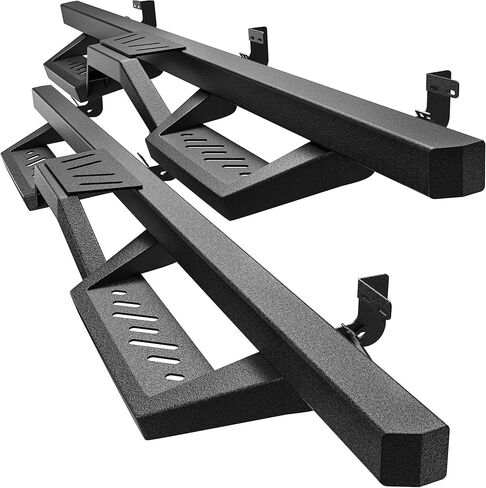 AUTOSAVER88 Running Boards Two Stairs Compatible with 2009-2018 RAM 1500, 2010-2026 RAM 2500/3500, 2019-2024 RAM 1500 Classic New Body Crew Cab, Black Carbon Coated Side Steps Tube Rail Drop Nerf Bars in Kuwait