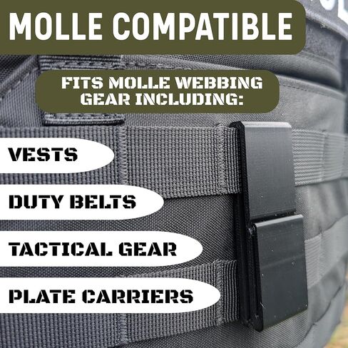 MOLLE ID Holder - Tactical ID Badge Holder for Police ID, Military ID, or Driver's License -Fits All Molle Vests Or Duty Belts - Clip On Card Holder - Law Enforcement Accessories/Police Officer Gear in Saudi Arabia