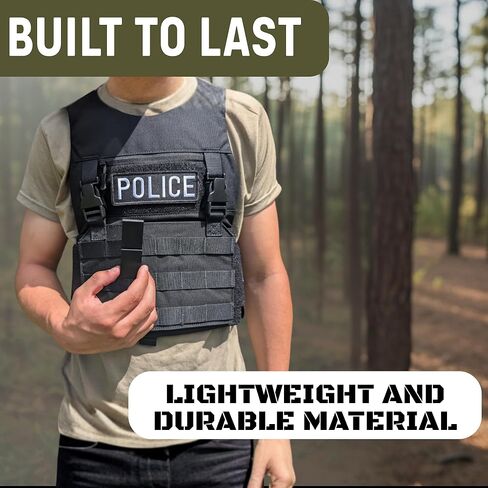 MOLLE ID Holder - Tactical ID Badge Holder for Police ID, Military ID, or Driver's License -Fits All Molle Vests Or Duty Belts - Clip On Card Holder - Law Enforcement Accessories/Police Officer Gear in Saudi Arabia